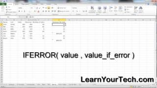 IFERROR Function Microsoft Excel [upl. by Aiello]