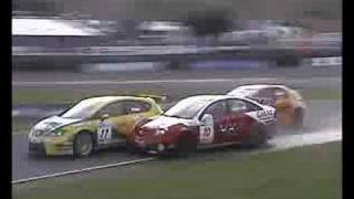 Jason Plato Crashing at Knockhill BTCC [upl. by Enimassej]