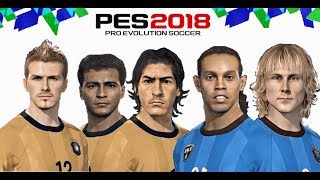 PES 2018 PATCH ALL LEGENDS PS4 BY JUNIOR MANTIS [upl. by Matthew126]