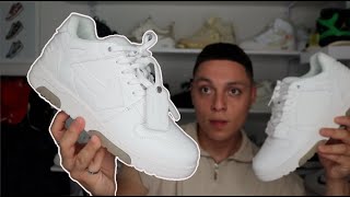 NO AF1S OFFWHITE OUT of OFFICE Sneaker Triple White Review  ON FOOT [upl. by Naawaj458]