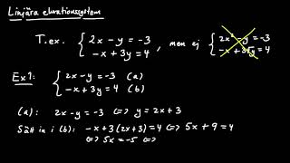 Linjära ekvationssystem del 1  introduktion till linjära ekvationssystem [upl. by Ardnuaek]