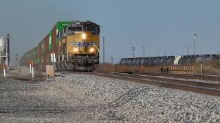 Speeding Freight Trains  Fantastic Compilation 4K [upl. by Lindblad]