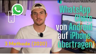 WhatsApp Chats von ANDROID auf IPHONE übertragen 3 Methode 2020 [upl. by Blight951]