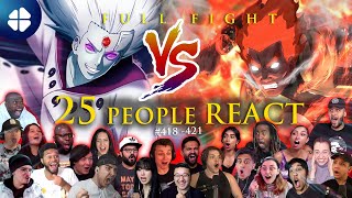 🔥 GUY VS MADARA 🔥25 People React FULL FIGHT ✅ Shippuden 418421 ナルト 疾風伝 海外の反応 [upl. by Tecil]