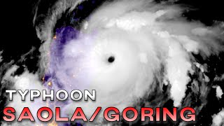 2023 Typhoon Saola  Goring Satellite Imagery  Philippine Approach [upl. by Aknahs]