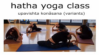 Yoga class with Tina Stüwe Upavishta Konasana Variants [upl. by Nacim]