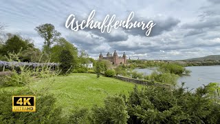 Aschaffenburg Germany  Walking Tour around the Picturesque Town  4K 60 fps [upl. by Eelannej]