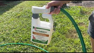 Vets Best Flea and Tick Yard amp Kennel Spray Demo [upl. by Nilcaj886]