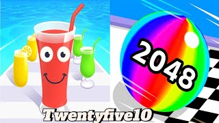 Juice Run VS Jelly Run 2048 level up Twentyfive10 [upl. by Fransisco]