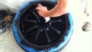 How to paint your car wheels black [upl. by Nahoj79]