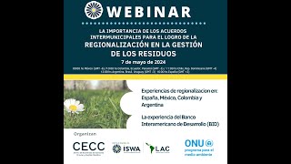 Webinar Regionalización de la gestion de Residuos [upl. by Nnylaf]