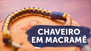 Macramê Fácil de Fazer Chaveiro Nó Quadrado  Tutorial Passo a Passo [upl. by Eversole]