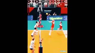 Surprise Setter Attack  Elif Şahin😎 1000 AURA volleyball [upl. by Suirtemed]