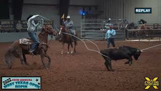 Team Roping  2022 West Texas Open  Round 1 [upl. by Auqinehs]