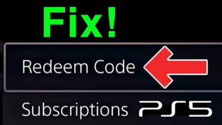 PS5 How to FIX Redeem Codes Not Working [upl. by Dott]