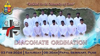 Diaconate Ordination 2024  3rd February 2024  Papal Seminary Pune [upl. by Storz]