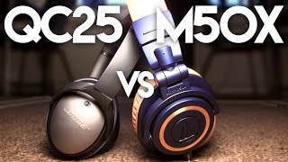 M50x vs QC25 Comparison [upl. by Ennayt]