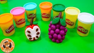 Playdoh Knetmasse Obst amp Früchte 🍉🍇 basteln aus Knete  Kinder Spielzeug [upl. by Nesto]