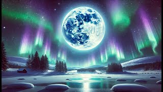 10 Minute Deep Sleep Meditation Aurora Lights Moonlight [upl. by Ecreip196]