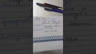 Todays word is arduous which is adjective englishviralshorts englishviralvideo englishlearning [upl. by Akeinahs]