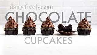 How to Make The Best Dairy Free Chocolate Cupcakes Vegan [upl. by Nerw847]