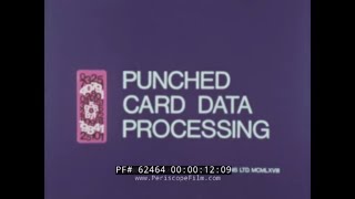 1960s PUNCHED CARD DATA PROCESSING  KEY PUNCH MACHINE IBM 029 COMPUTER quotTHE KEY PUNCHquot 62464 [upl. by Pears]