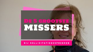 De 5 grootste missers bij een sollicitatiegesprek solliciteren sollicitatiegesprek [upl. by Asennav]