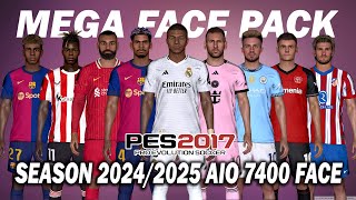 PES 2017 NEW MEGA FACE PACK 242025 AIO FOR ALL PATCH [upl. by Chadburn11]