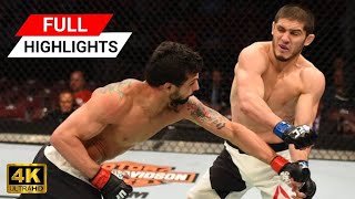 UFC 192 Adriano Martins VS Islam Makhachev Full Highlights HD 30fps  Makhachev Lossing by KO [upl. by Lamarre]