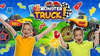 Vlad and Niki Monster truck gameplay level 12345🎮🎮 [upl. by Emyam464]