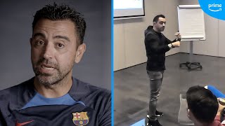 Xavis FIRST EVER Barcelona teamtalk [upl. by Furnary]