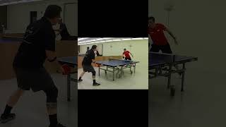 Tyler RPB Reverse Penhold Backhand Shot Winner vs Tom Deep Push ATTC Auburn Table Tennis Club [upl. by Eednak]