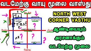 vaayu moolai vasthu  வடமேற்கு மூலை வாஸ்து  வாயு மூலை வாஸ்து  North west Corner vastu in Tamil [upl. by Atirahc]