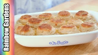 Angel Biscuit Chicken Casserole with Garden Harvest of Sugar Snap Peas amp Herbs [upl. by Maryly]