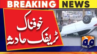 Terrible Traffic Accident In karachi [upl. by Anima331]