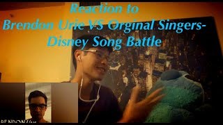 Reaction to Brendon Urie VS Original Singers  Disney Song Battle with Stitch [upl. by Ennaharas583]