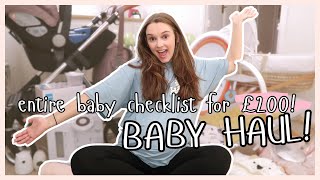 Newborn Baby Haul  Checklist for £200  Newborn Essentials [upl. by Anaerdna]