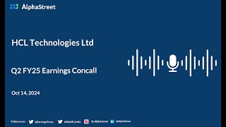 HCL Technologies Ltd Q2 FY202425 Earnings Conference Call [upl. by Rene958]