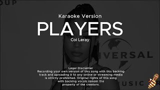 Coi Leray  Players Karaoke Version [upl. by Winni]