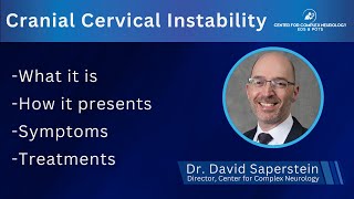 Cranial Cervical Instability CCI presented by Dr David Saperstein [upl. by Adrienne628]