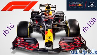 F1 NEW Red Bull RB16B 2021 vs RB16 2020 EVOLUTION [upl. by Nodnek]