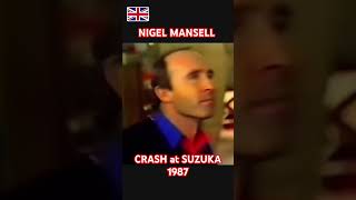 🇬🇧NIGEL MANSELL Crash on the Esses at 🇯🇵Suzuka 1987 🏁F1🏁 [upl. by Garik]