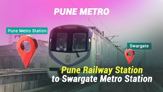 Pune Railway Station to Swargate Metro Station 🚈  pune metro punemetro train punemetroupdate [upl. by Ahsiemak180]