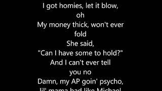 Post Malone  Psycho CLEAN LYRICS ftTy Dolla ign [upl. by Ferrick]