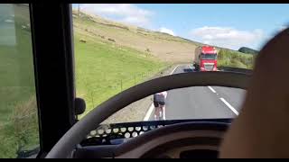 R V TRANS DAF XF 105 Open Pipe Woodhead Pass [upl. by Aihtyc]