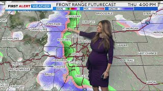 Colorado weather Rain snow and colder temperatures arrive [upl. by Klarika]