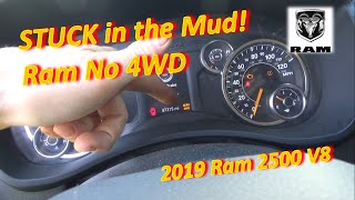 STUCK in the mud Ram 2500 NO 4WD Diag amp Repair [upl. by Eineeuq]