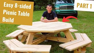 How to Build an Octagon Picnic Table  PART 1 [upl. by Tiedeman46]