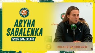 Aryna Sabalenka Press Conference after Round 1  RolandGarros 2023 [upl. by Zipporah36]