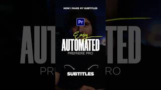 Create Automated Subtitles Within Seconds in Premiere Pro [upl. by Ettevets]